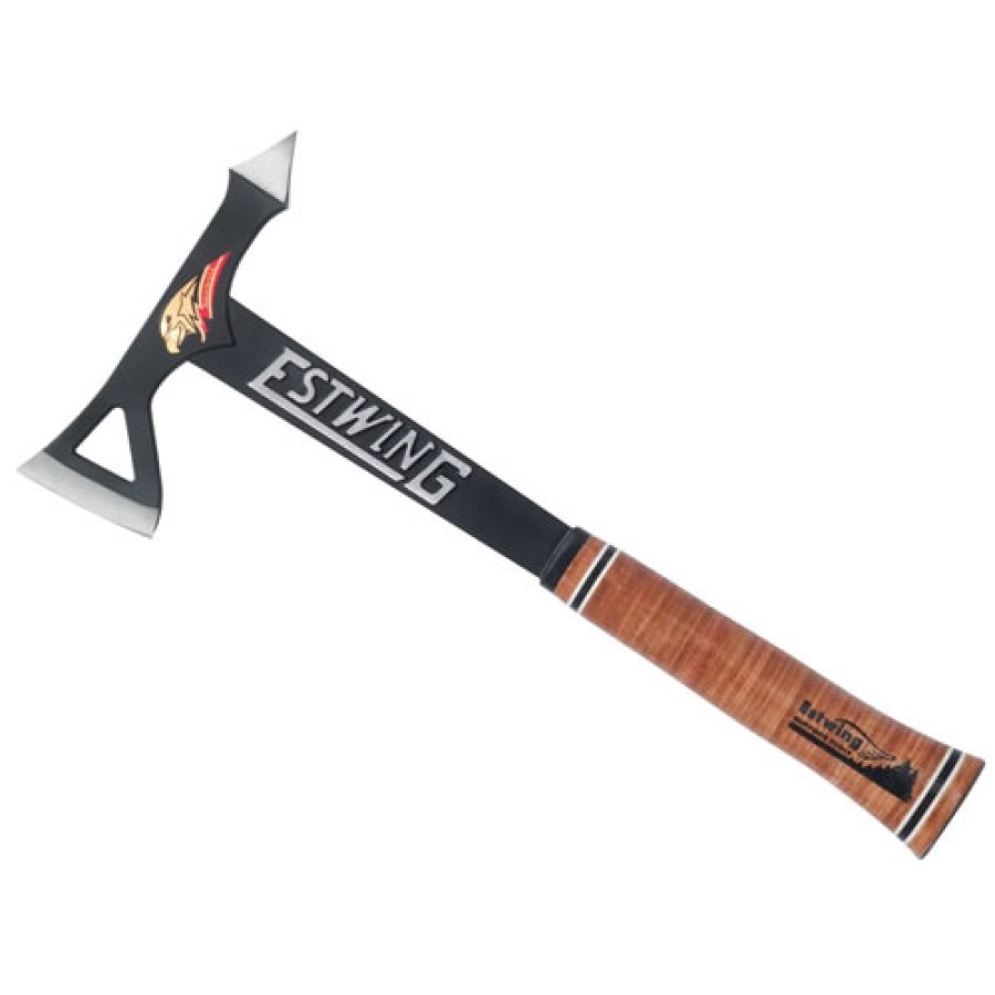 Estwing ETA Black Eagle Tomahawk Axe with Black Matte Finish & Leather Grip