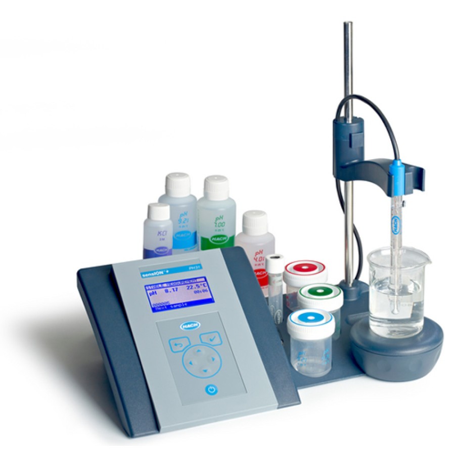 HACH sensION+ PH31 (LPV2110T.97.002) GLP Lab pH General Benchtop Meter Kit with 5010T Combination pH Electrode