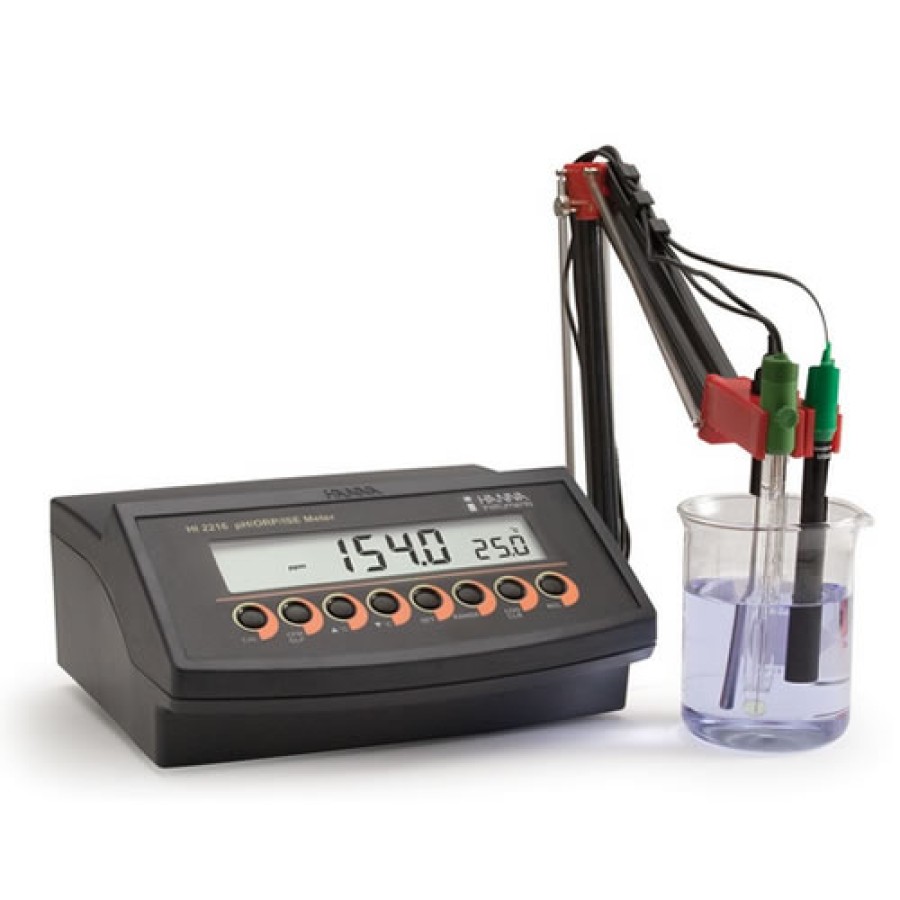 HANNA HI2216 pH/ISE/ORP/°C Benchtop Meter with 0.001 Resolution