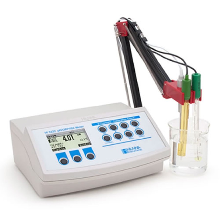 HANNA HI3222 pH/ORP/ISE Dual Channel Benchtop Meter