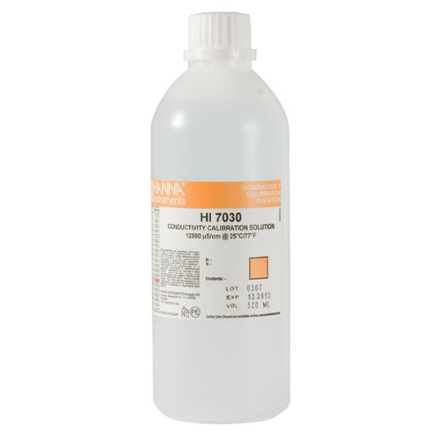 HANNA HI7030L 12880 µS/cm Conductivity Standard (500mL Bottle)