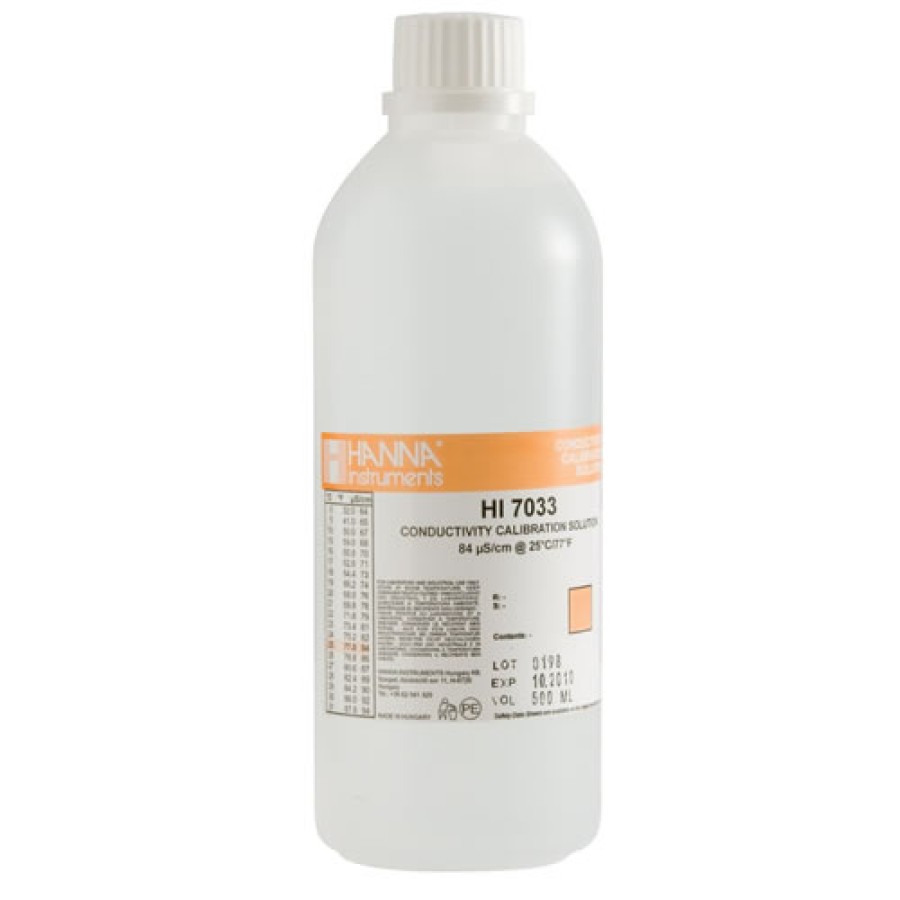 HANNA HI7033L 84 µS/cm Conductivity Standard (500mL Bottle)