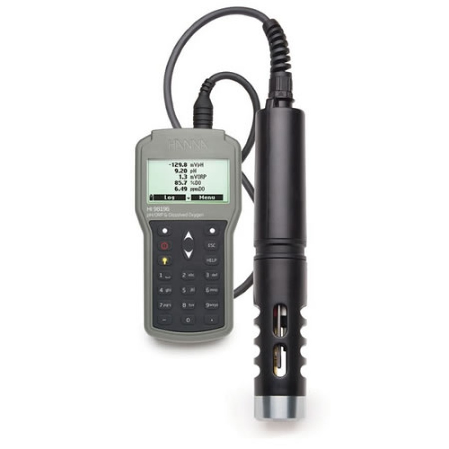 HANNA HI98196-20 Multiparameter pH/ORP/DO/Pressure/ Temperature Waterproof Meter, 20m cable