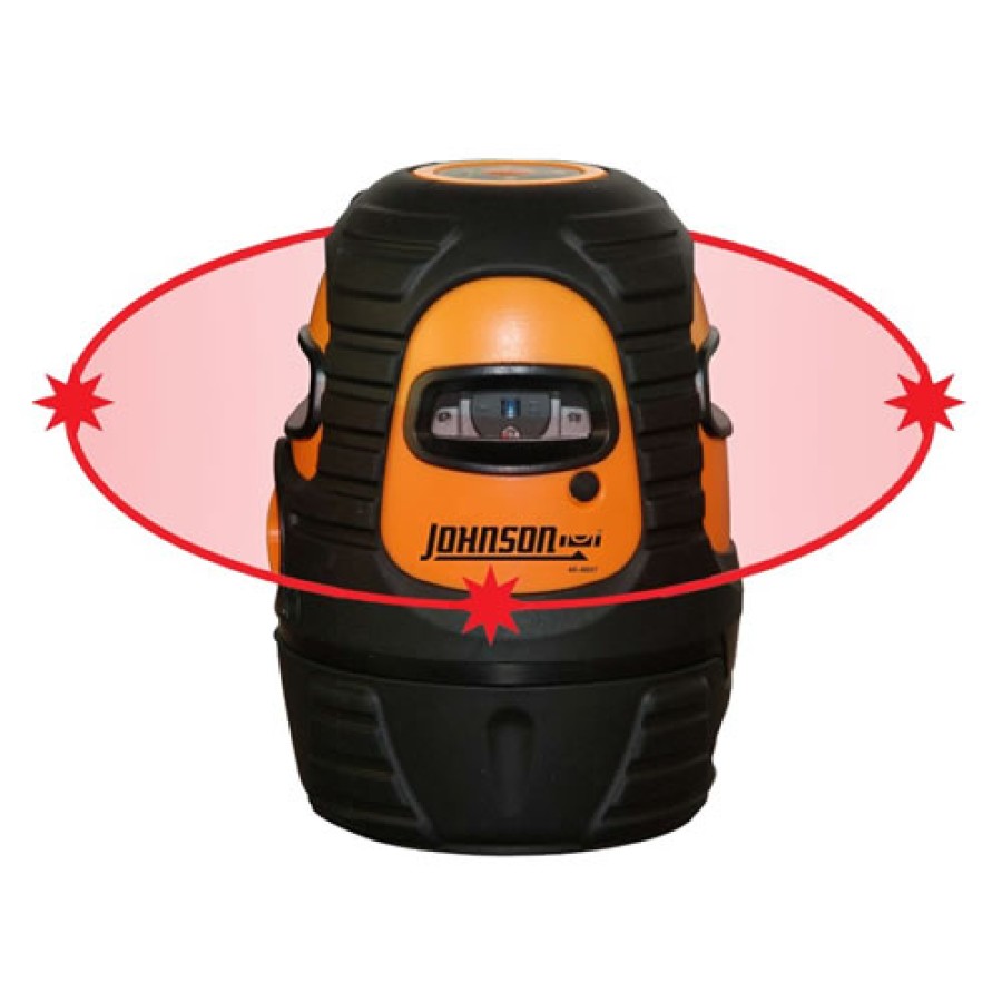 Johnson 40-6637 Self-Leveling 360 Degree Line Laser with 4 Horizontal Dots