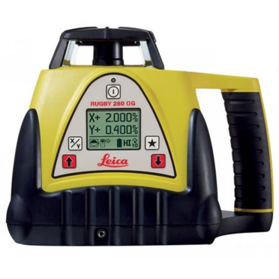 Leica Rugby 280DG Rotary Laser Level with Rod Eye 140 Receiver