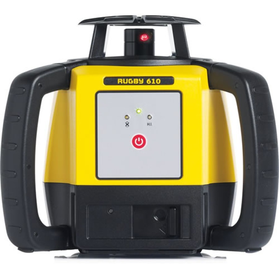 Leica Rugby 610 Rotary Laser Level With Alkaline Battery and Rod Eye Basic Receiver