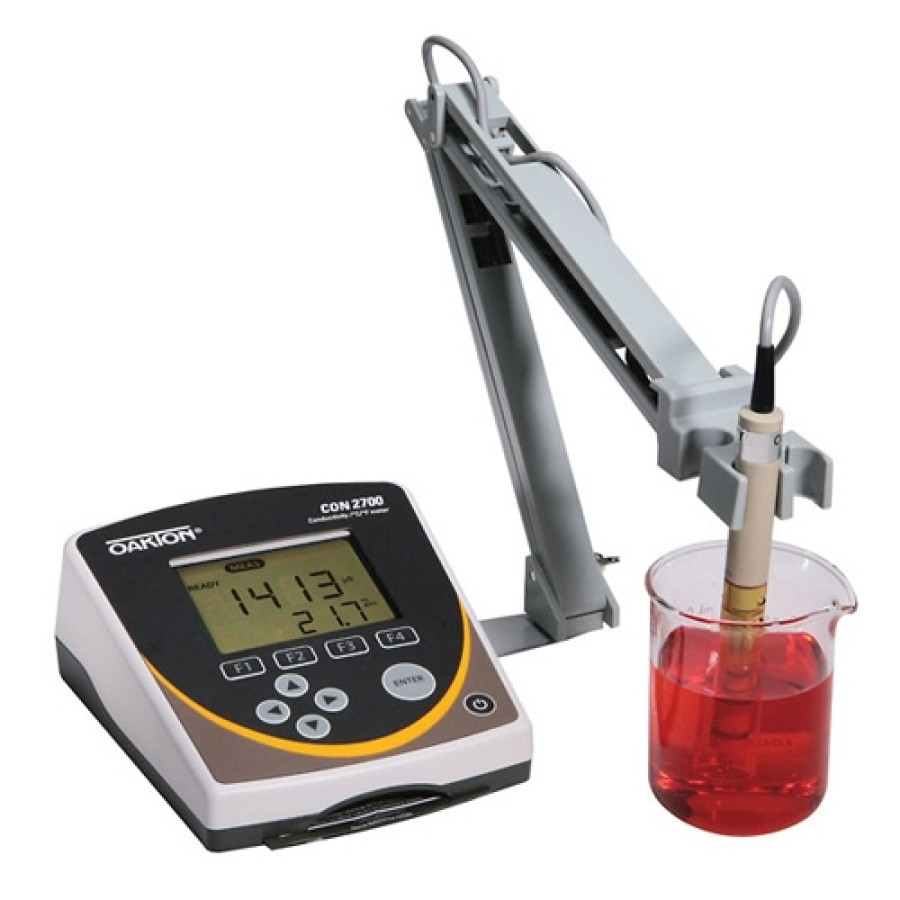 Oakton WD-35412-00 CON 2700 Conductivity/TDS/PSU/RES/Temp. Meter w/Probe, Electrode stand, Software
